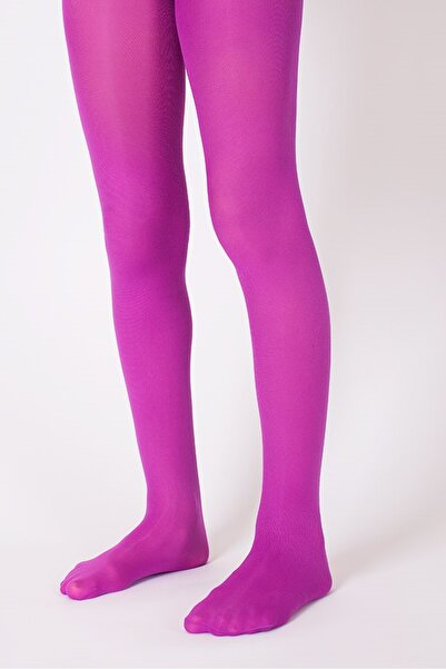 GOOSE Klasik Eflatun Kız Çocuk Külotlu Çorap