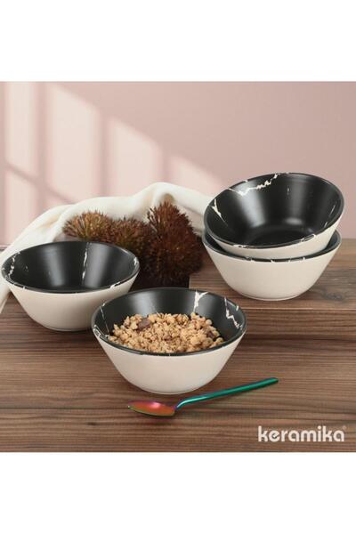 Keramika Hitit Çorba Kasesi 14 cm Mermer Desin 6'lı K2