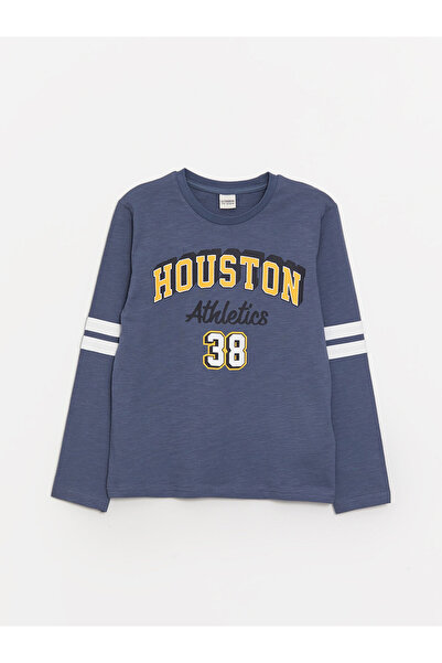 LC Waikiki Tricou pentru băieți, cu mânecă lungă, cu decolteu