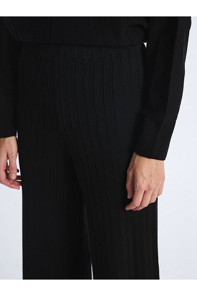 LC Waikiki Striped Women's Knitwear Trousers with Elastic Waist