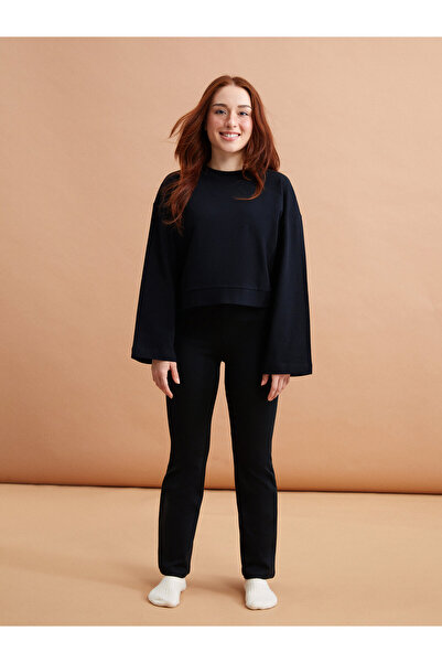 LC Waikiki Petite Damen-Hose mit elastischem Bund und geradem Schnitt