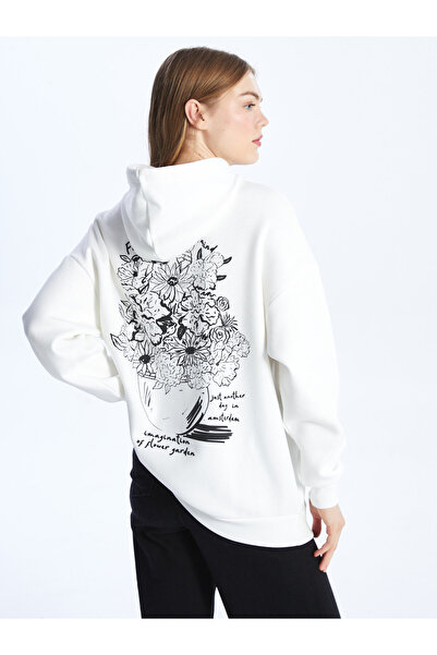 LC Waikiki Oversize dámská mikina s dlouhým rukávem a potiskem