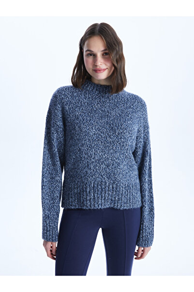 LC Waikiki Pulover de damă din tricotaj - decolteu, mânecă lungă solidă