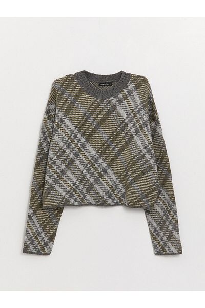 LC Waikiki Dámský pletený svetr oversize s dlouhým rukávem s dlouhým rukávem - W3It75Z8