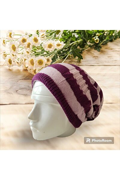 Betülce БЕТУЛЬЦЕ ВОВНЯНА РИБАЛЬСЬКА МОДЕЛЬ ЖІНОЧА ШАПКА ДВОШАРОВА 2 КОЛЬОРІВ