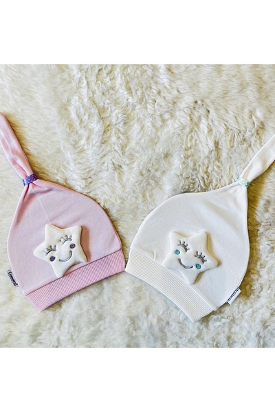 anne dokunuşu gibi KUZUM BEBE Beyaz Pembe 2'li Yıldız Figürlü Kız Erkek Bebek...
