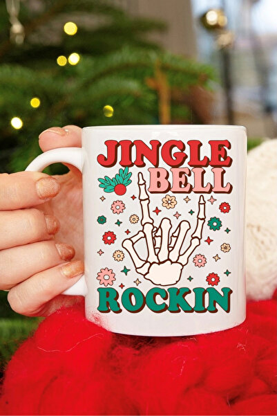 EFBUTİK كوب جلجل بيل روكين الأبيض