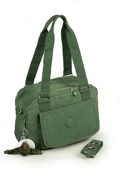 İMAKS 571 Crinkle/Clinker, țesătură importată, impermeabilă, cu mai multe compartimente, geantă de umăr de mână pentru poștaș, verde 9-5C