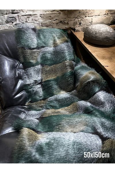 PLUSH STUDIO Πράσινο σχέδιο Εισαγόμενο, Λούτρινο ύφασμα Υψηλής Ποιότητας Βάρος, 50x150cm, Υφάσματα Σπιτιού