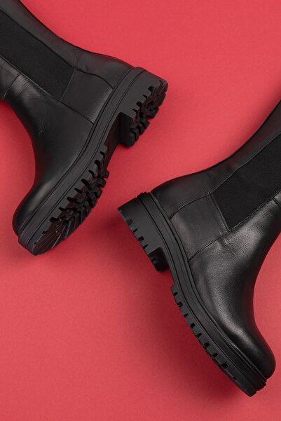 Gondol Hakiki Deri Yanları Latikli Esnek Binici Çizme Anl.2305