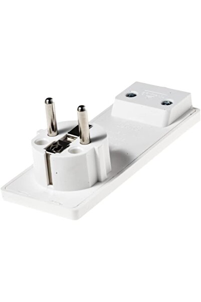 Store Yassı Fiş Topraklı Beyaz