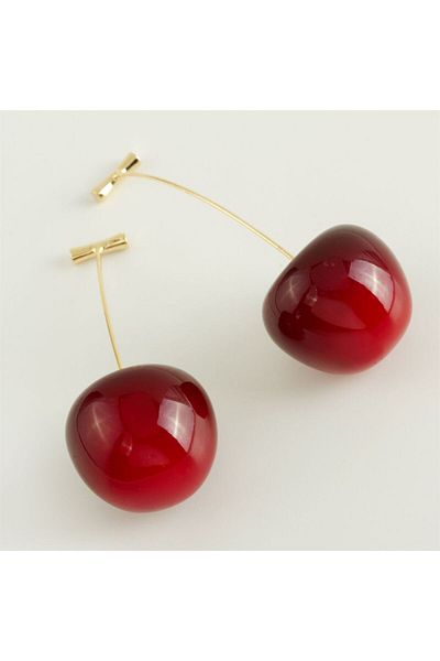 TOPTANCI Red Cherry Earrings