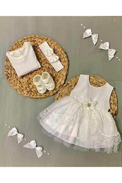 LEO KİDS 4-Piece Baby Girl Mevlüt Dress