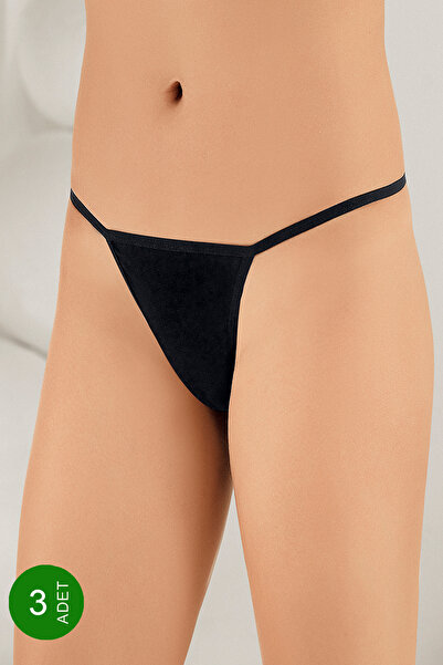 Şahinler 3 LÜ PAKET Likralı G-String MB3075