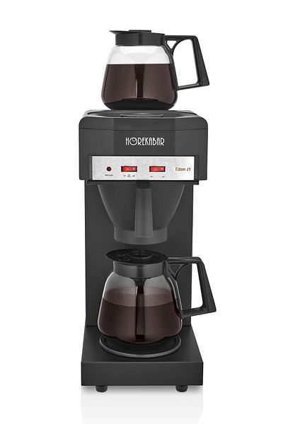 Horekabar Edom J1 Filter Coffee Machine - Black (With 2 Glass Carafes)