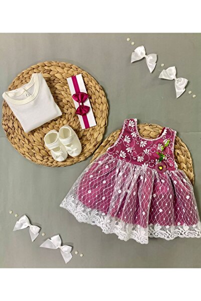 Petite Ponpon Baby فستان Pompom Baby Girl هدية لحديثي الولادة فستان Mevlüt