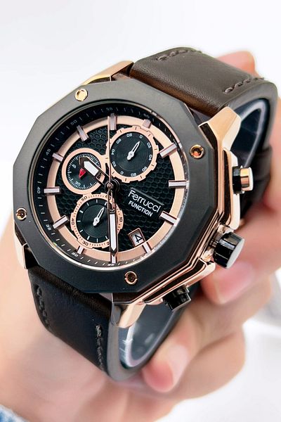 Ferrucci Function FCF23000705 Leather Cord Men's Wristwatch