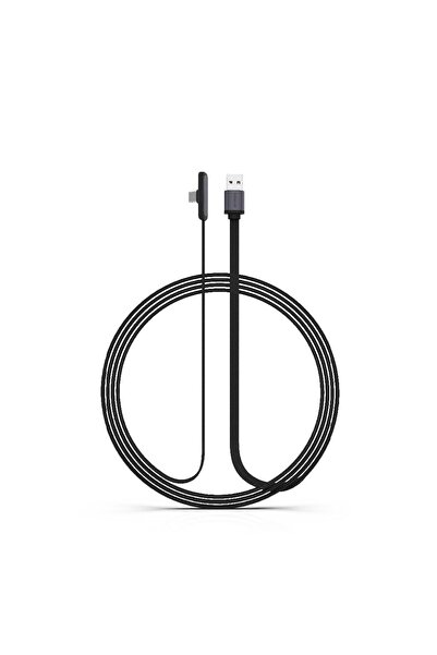 Başkenttekno 3.0 A Usb To Type-c 90 Derecelik Hasir Hızlı Şarj & Data Kablosu