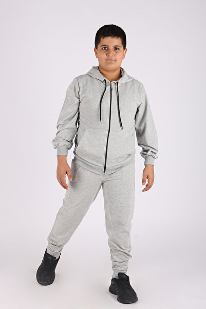 han elegant 2 zippered hooded boys tracksuits with kangaroo pockets for ages 7-14