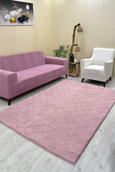 Sahaneev halı örtüsü welsoft kumaş PUDRA RENK (KUPA MODEL)