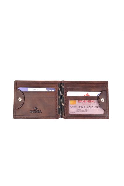 Eminsa Men's Brown Crazy Leather Wallet