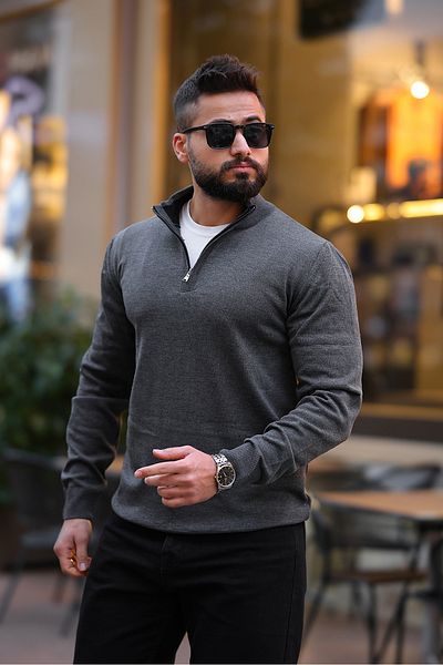 BASEL.CO ΑΝΔΡΙΚΟ ΠΟΥΛΟΒΕΡ ΜΙΣΟ ΦΕΡΜΟΥΑΡ SLIM FIT