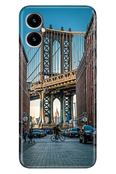 omix X3 Case Silicone Patterned Illustrated Cover Brooklyn Bridge