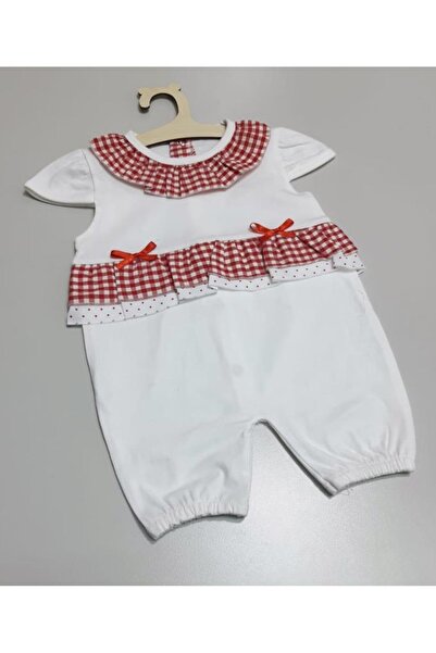 Sönmez Baby FİYONKLU EKOSE YAZLIK KIZ BEBE TULUM