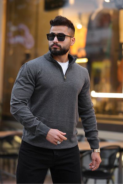 BASEL.CO ΑΝΔΡΙΚΟ ΠΟΥΛΟΒΕΡ ΜΙΣΟ ΦΕΡΜΟΥΑΡ SLIM FIT
