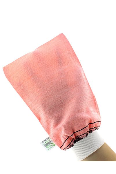 Kelebek Kese Thin Porous Butterfly Orange Cuffed Hamam Bridal Dowry Spa and Bath Washcloth for Sensitive Skin