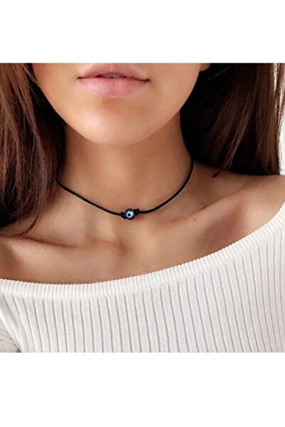 TakıConcept Nazar Boncuğu Ayarlı ip Kolye, Choker, Kadın Kolye
