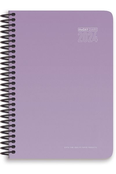 Gıpta Дневник theDay за 2024 г., 17x24, бял, с твърди корици, спирала, 336 страници.