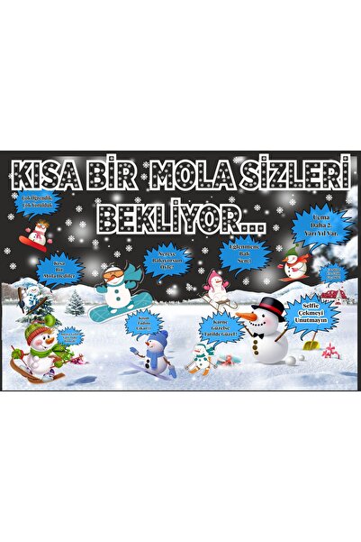 Göktuğ Hediyelik kısa bir mola okul yarı yıl karne afiş pano