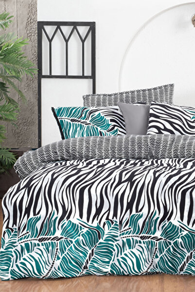 Sarev Danio Black Double 100% Cotton Poplin Double Sided Duvet Cover Set
