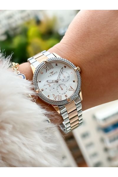 FERRO Brand New Season Silver Color, Steel Strap, Women's Wristwatch+Bracelet