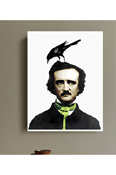 Cemira Ξύλινη αφίσα με θέμα τον Edgar Allan Poe - Ζωγραφική διακόσμησης τοίχου