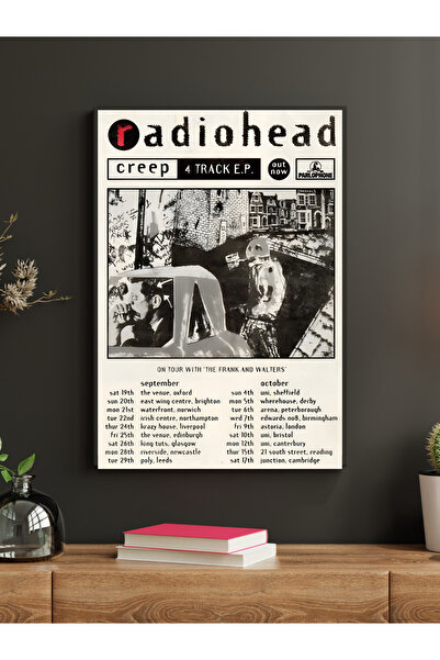 Cemira Radiohead Creep Ahşap Poster Duvar Dekarasyon Tablo, Ahşap Pano