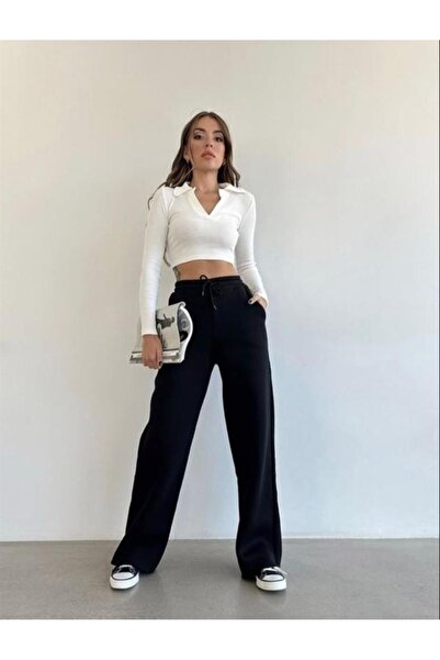 LITTLEMOON Bol Paça Compac Penye 3 İplik Şardonlu Eşofman Altı