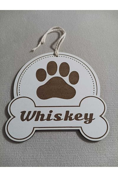 Şirin Lazer CHRISTMAS DECORATION CAT DOG LOVERS WHISKY PAI BONE DECORATION