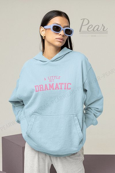 Pear Wear Hanorac supradimensionat cu glugă, cu 3 fire, cu imprimeu dramatic