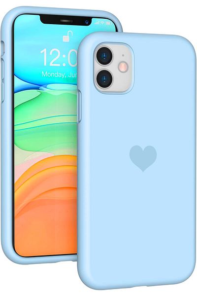 GAGA ELEKTRONİK Heart Logo Velvet Shockproof Case for iPhone 11
