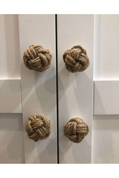 Nedabella MARİS Hasır Kulp 6 Adet /ÇocukOdası/Dolap/Hasır/DoğalRattan/Bebek/M...