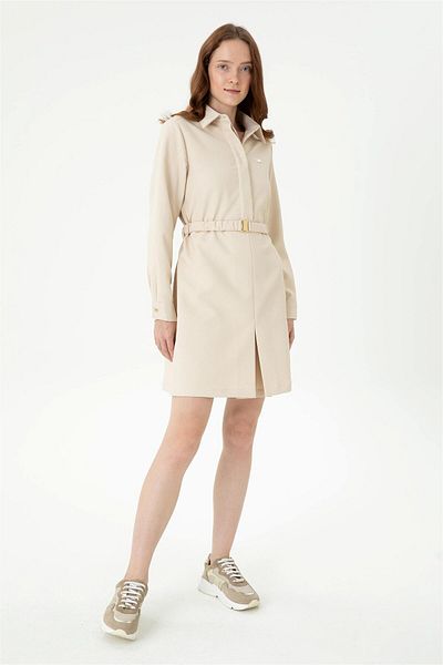 U.S. Polo Assn. Rochie de damă țesută crem 1670720