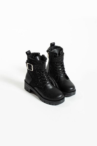 galya shoes Παπούτσια Μαύρα Κοριτσίστικα Μποτάκια