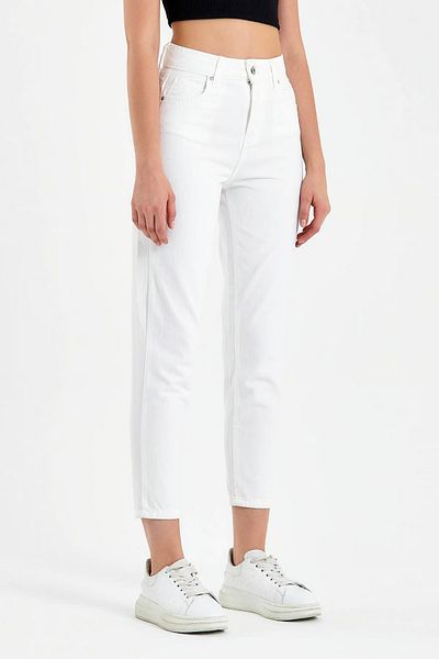 MAKRAS EXCLUSIVE Pantaloni de damă Jaxen cu talie înaltă Boyfrend Mom Jeans