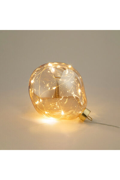 Chakra Zera Işıklı Yılbaşı Topu S Amber