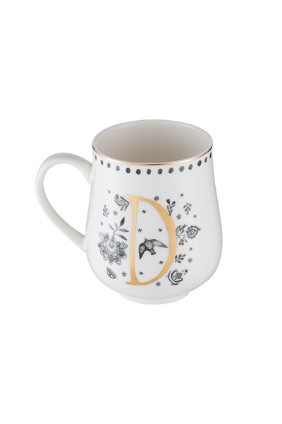 Emsan Artisan D Letter New Bone Mug 220 ml