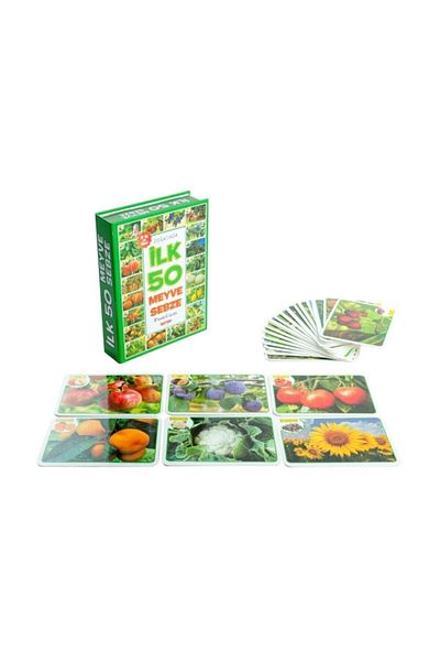 Diytoy Preschool Educational Playing Cards Top 50 Fruit & Vegetable Matching Training Set
