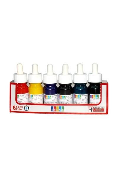 Südor Airbrush Mürekkebi 6 Renk X 25 Ml