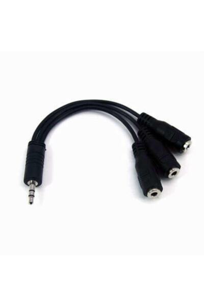 Powermaster 3 Lü Stereo Çoklayıcı 3 X 3.5 Mm Aux Ses Sistemi Kablosu